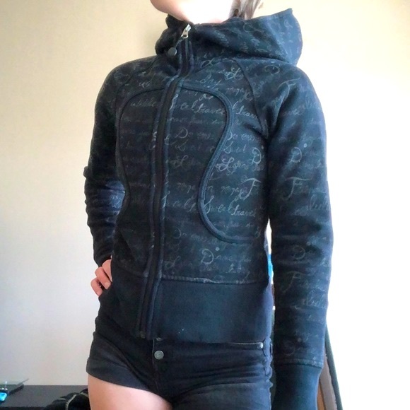 RARE Lululemon Manifesto Chalkboard Scuba Hoodie - Picture 1 of 12